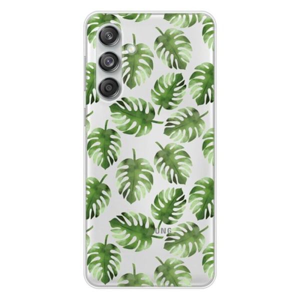 Siliconfodral - Kompatibel med Samsung Galaxy M55 5G - design med monsterablad Transparent