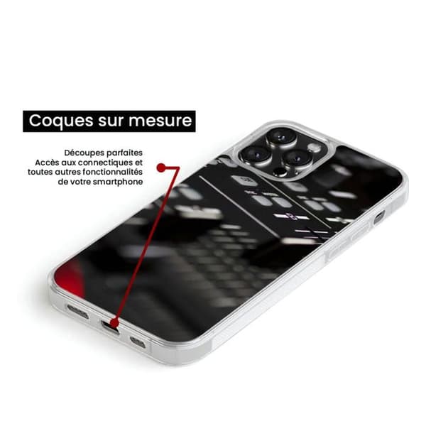 Coque i silikonförstärkt tryckt kompatibel med Apple iPhone 15 Dj Mixer Transparent