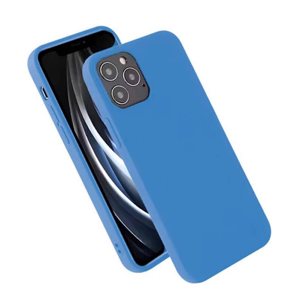 Silikonfodral - Xiaomi - Redmi 9 - Matt himmelsblå - Stötsäker - Halvstyv Transparent