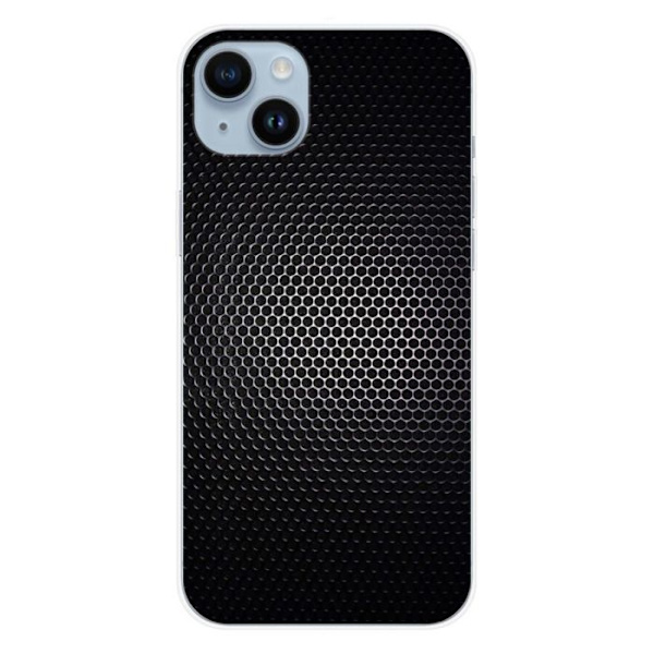 Siliconfodral - Kompatibel med Apple iPhone 14 Plus - design mörk metall Transparent
