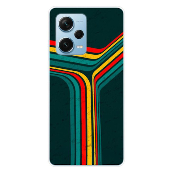 Siliconehölje - Kompatibel med Xiaomi Redmi Note 12 Pro Plus - retro linjedsign Transparent