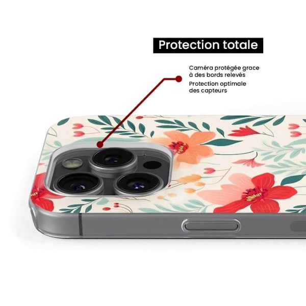 Silicone-skal med tryck - 1001 skal - Huawei P50 Pro - Flerfärgad - Blommönster - Optimal skydd Transparent