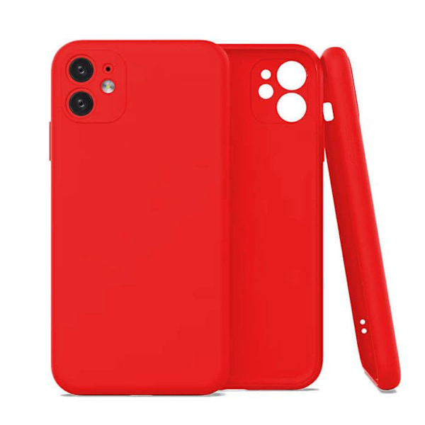 Vanligt mattrött silikonfodral som är kompatibelt med Xiaomi Redmi Note 12 Pro 5G Röd