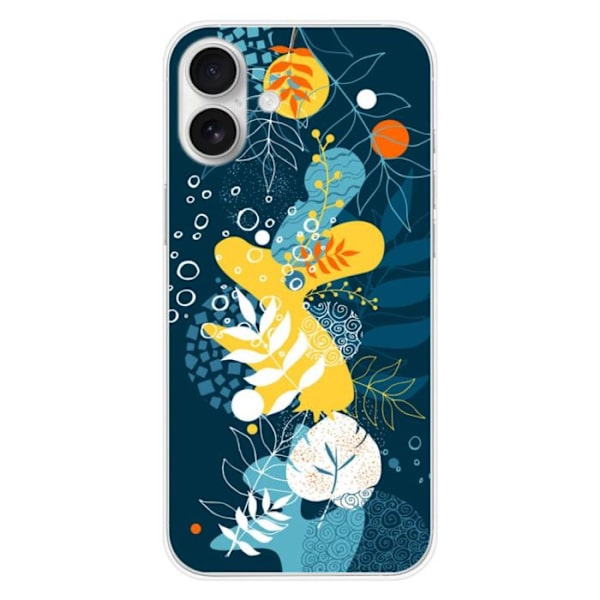 Silikonskal - Kompatibel med Apple iPhone 16 Plus - design havblommor Transparent