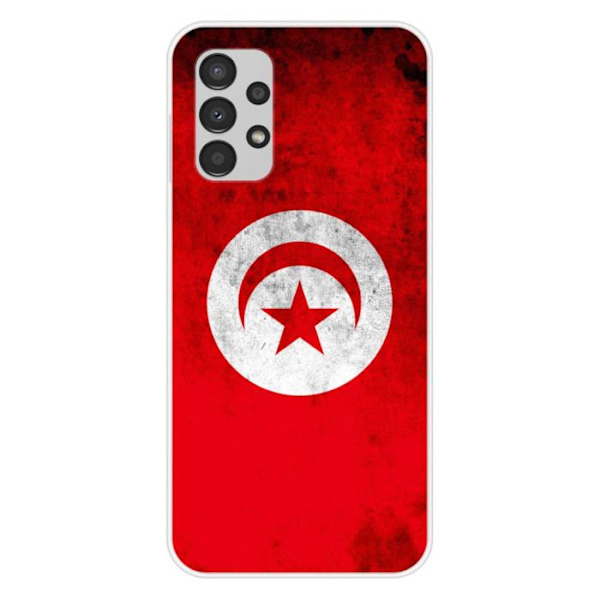 Silicone-fodral - Kompatibel med Samsung Galaxy A13 4G - design med Tunisienflaggan Transparent