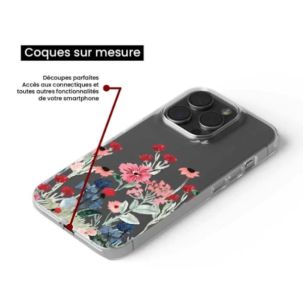 Siliconfodral med tryck kompatibel med Xiaomi 14 Ultra Vår i blommor Transparent