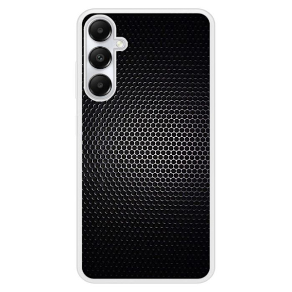 Förstärkt silikonfodral med tryck, kompatibelt med Samsung Galaxy A25 Dark Metal Transparent