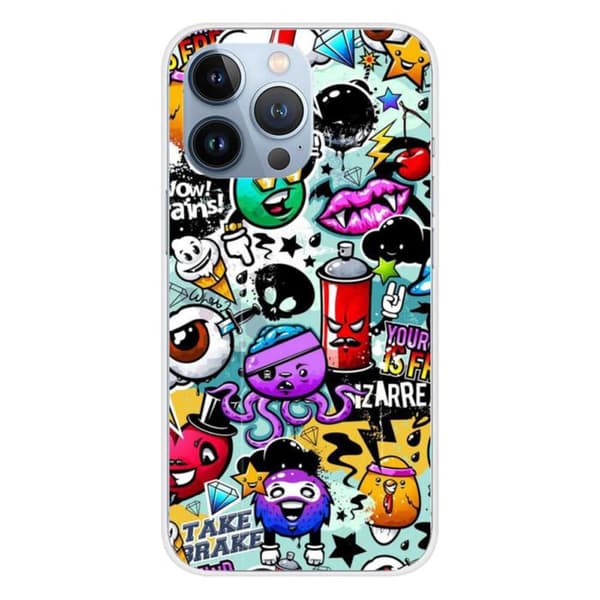 Siliconfodral - Kompatibel med Apple iPhone 13 Pro - design graffiti 2 Transparent