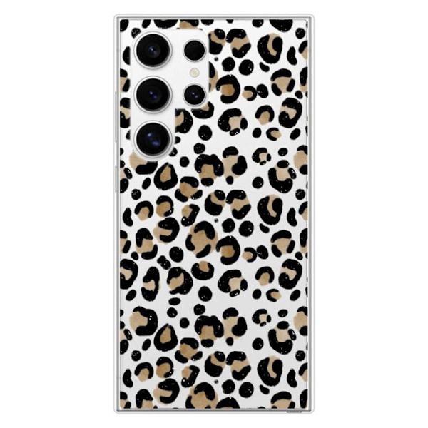 Silicone-fodral - Kompatibel med Samsung Galaxy S24 Ultra - leoparddesign Transparent