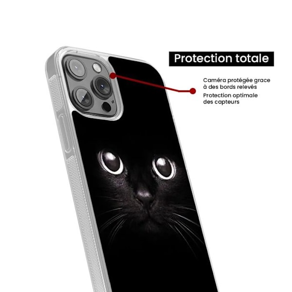 Siliconförstärkt tryckt fodral kompatibelt med Apple iPhone 13 Kattögon Transparent
