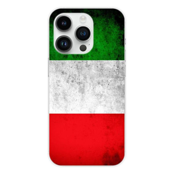 Silikonskal - Kompatibel med Apple iPhone 14 Pro - design italienska flaggan Transparent