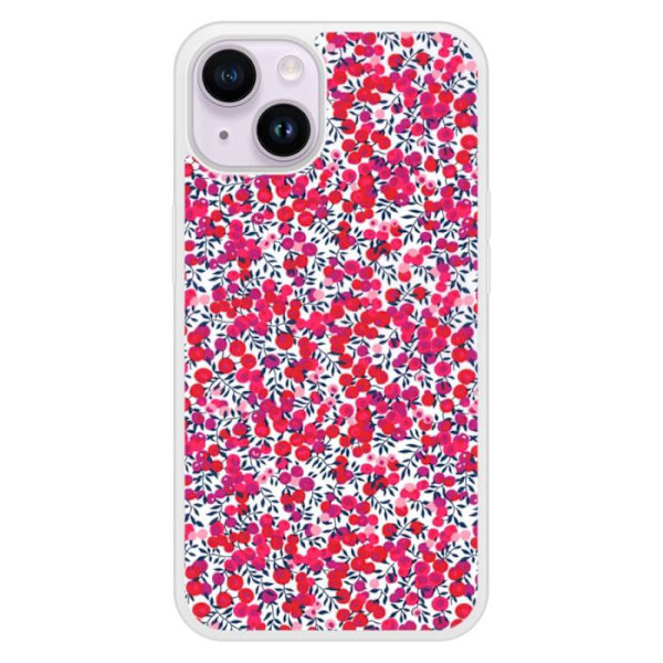 Siliconeförstärkt tryckt skal kompatibel med Apple iPhone 14 Liberty Wiltshire Röd Transparent