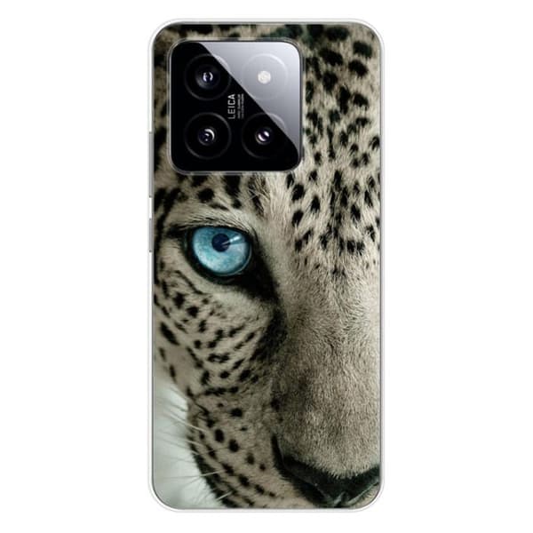 Silikonskal - Kompatibel med Xiaomi 14 Pro - leopardögon design Transparent