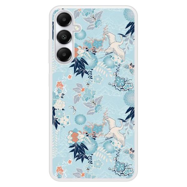 Coque i förstärkt silikon med tryck kompatibel med Samsung Galaxy A25 Kimono Transparent