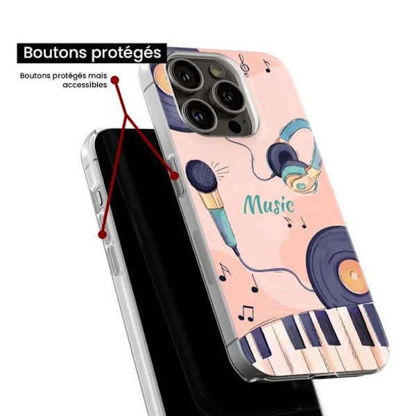 Tryckt silikonfodral som är kompatibelt med Xiaomi Redmi 9T Accords i färg Transparent