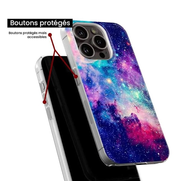 Siliconfodral - Kompatibel med Samsung Galaxy M55 5G - design galaxblå Transparent
