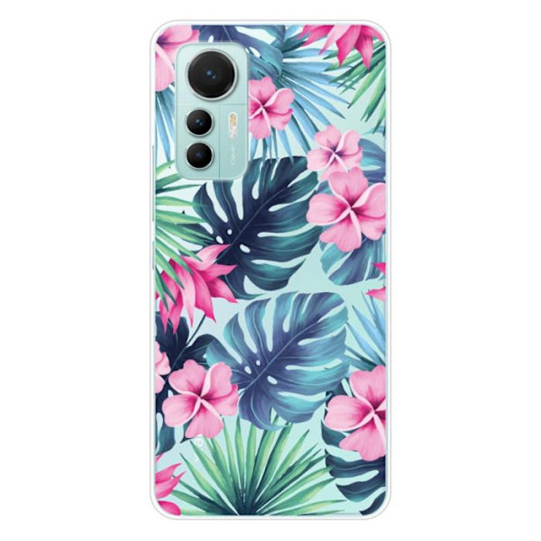 Silikonskal - Kompatibel med Xiaomi Mi 12 Lite - tropiskt akvarelldesign Transparent