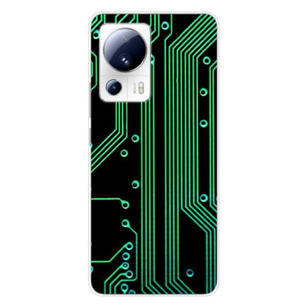 Siliconfodral - Kompatibel med Xiaomi 13 Lite - design textur krets geek Transparent