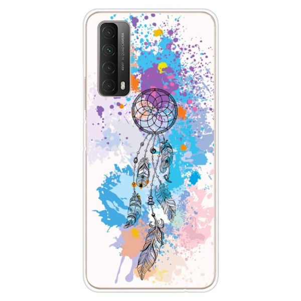 Tryckt silikonfodral kompatibelt Huawei P Smart 2021 Dreamcatcher Color Transparent