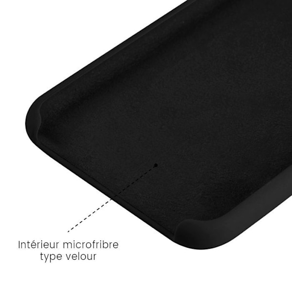 Siliconefodral Soft Touch - Xiaomi - Mi Note 10 Lite - Svart - Stötabsorberande - Trådlös laddning svart