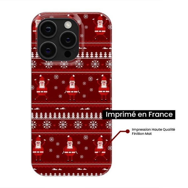 Tryckt silikonfodral Kompatibel Apple iPhone 12 Pro NO Christmas Sweater Santa Transparent