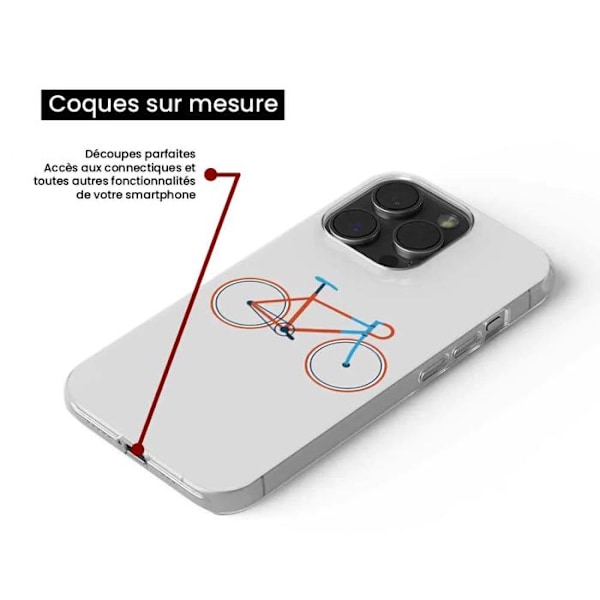 Siliconfodral med tryck kompatibelt med Samsung Galaxy M15 5G, cykelfärg Hipster Transparent