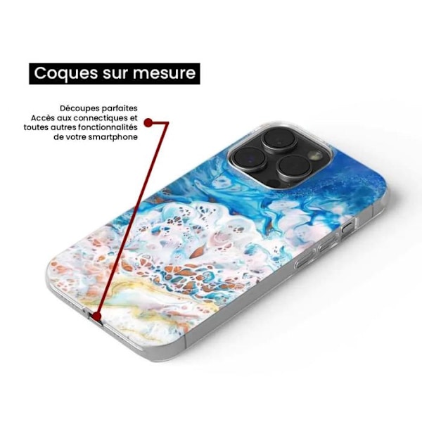 Tryckt silikonfodral kompatibelt Xiaomi Redmi Note 10 Redmi Note 10S Ocean Marble Transparent