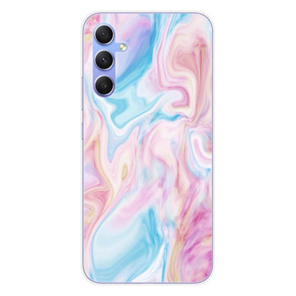 Silikonfodral - Kompatibel med Samsung Galaxy A34 5G - tvål-design Transparent