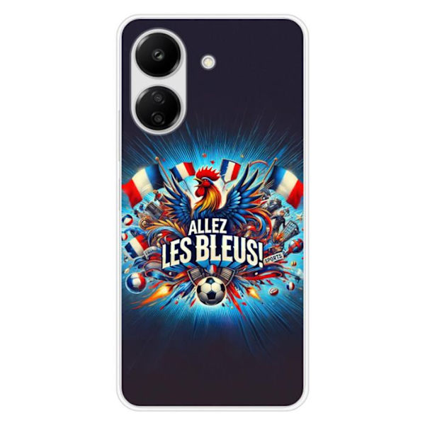 Siliconfodral - Kompatibel med Xiaomi Redmi 13C 4G - design allez les bleus Transparent