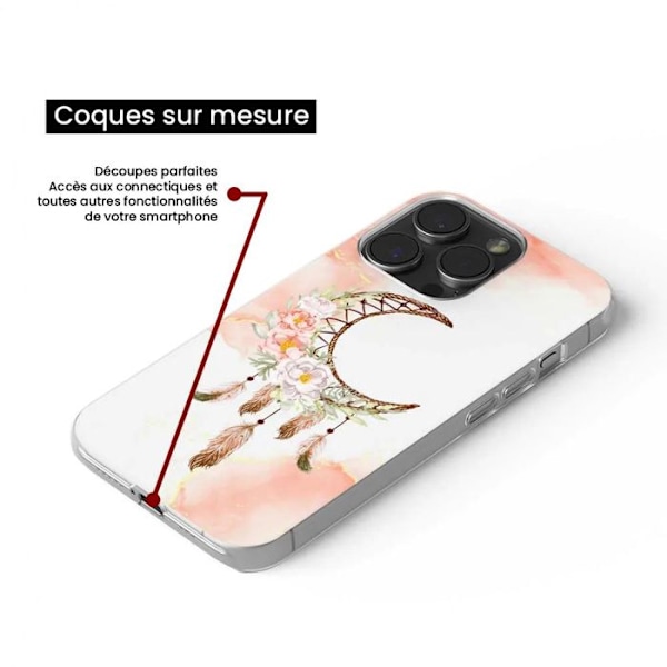 Siliconefodral med tryck - 1001 fodral - Samsung Galaxy M15 5G - Mönster Drömfångare Måne - Optimal skydd Transparent