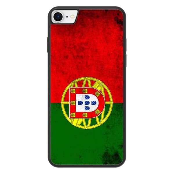 Förstärkt skal kompatibelt med iPhone 8 - Portugisiska flaggan Transparent