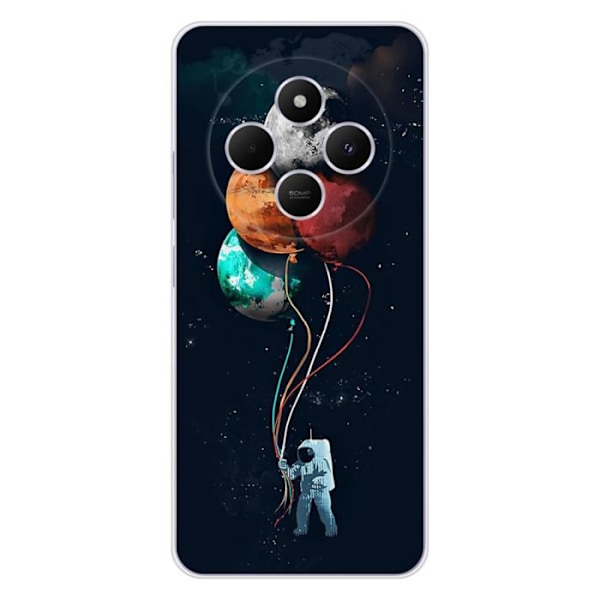 Silikonskal med Tryck - 1001 Skal - Xiaomi Redmi 14C 4G - Kosmonaut Mönster - Optimalt Skydd - Flexibel Transparent