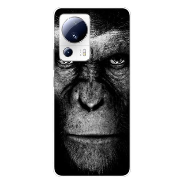 Siliconefodral - Kompatibel med Xiaomi 13 Lite - design med apa Transparent