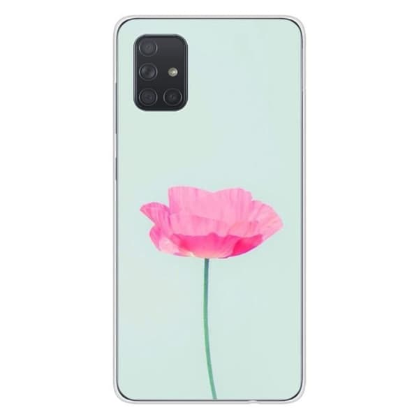 Tryckt silikonfodral som är kompatibelt med Samsung Galaxy M31s Rose Flower