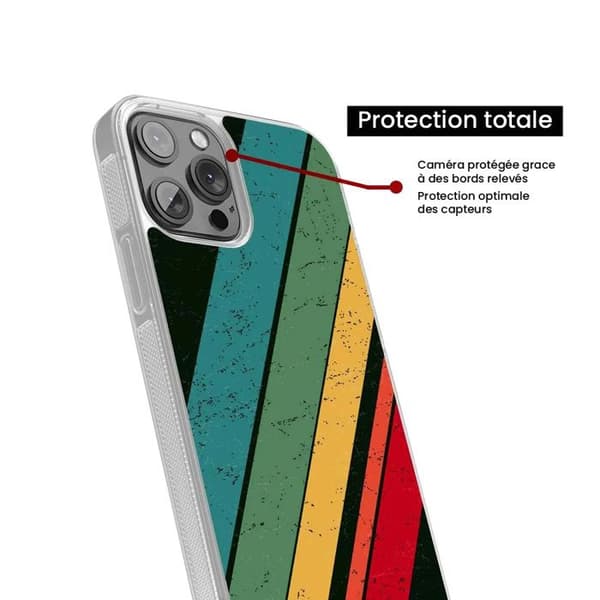 Coque i silikon förstärkt tryckt kompatibel med Apple iPhone 14 Plus Grunge Transparent