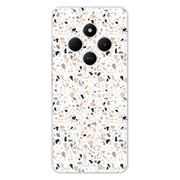 Siliconfodral med tryck, kompatibel med Xiaomi Redmi 14C 4G Terrazzo-färg Transparent