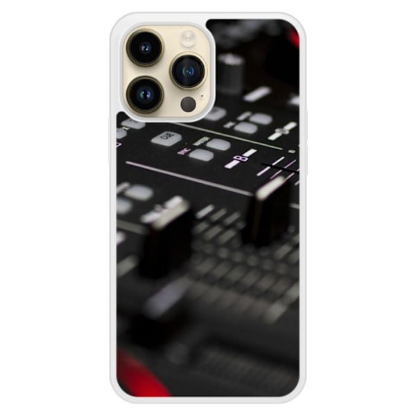 Coque i silikonförstärkt med tryck kompatibel med Apple iPhone 14 Pro Max Dj Mixer Transparent