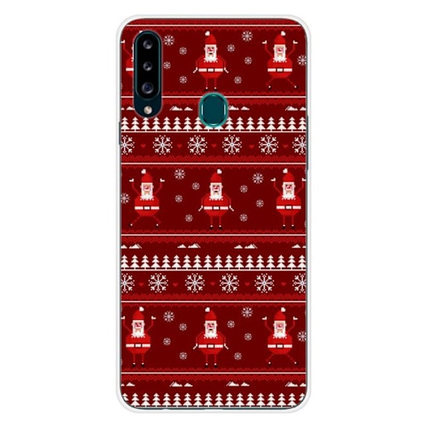 Tryckt silikonfodral kompatibelt Samsung Galaxy A20s NO Christmas Sweater Santa Transparent