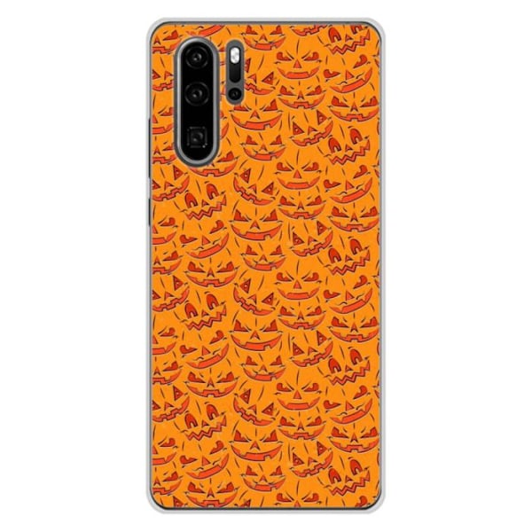 Tryckt silikonfodral som är kompatibelt med Huawei P30 Pro HA Pumpkins Flerfärgad