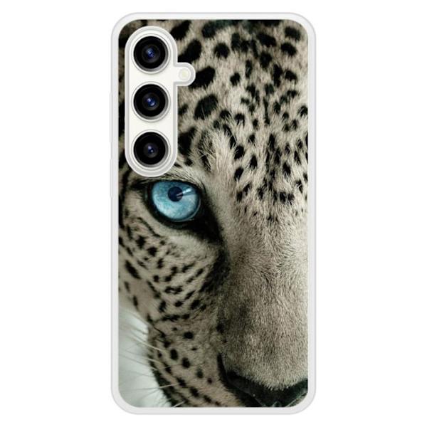 Siliconförstärkt tryckt skal kompatibelt med Samsung Galaxy S23 FE Leopardöga Transparent
