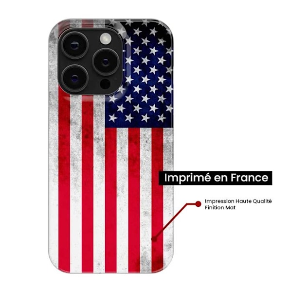 Siliconfodral med tryck - 1001 fodral - Xiaomi 14 - USA-flagga - Optimalt skydd - Halvstyv Transparent