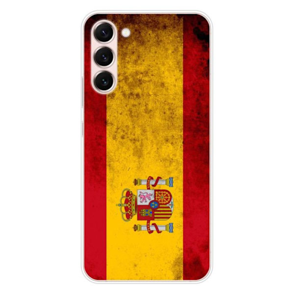 Siliconfodral - Kompatibel med Samsung Galaxy S23 Plus - design med spansk flagga Transparent