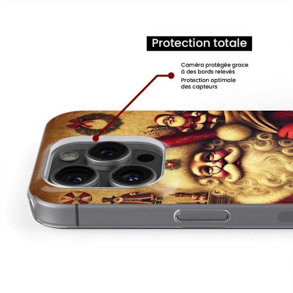 Tryckt silikonfodral kompatibelt med Huawei P30 Lite NO Santa Claus Vintage Transparent