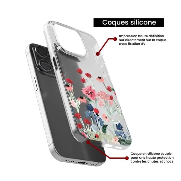 Siliconfodral - Kompatibel med Xiaomi Redmi Note 12 Pro Plus - design med vårblommor Transparent