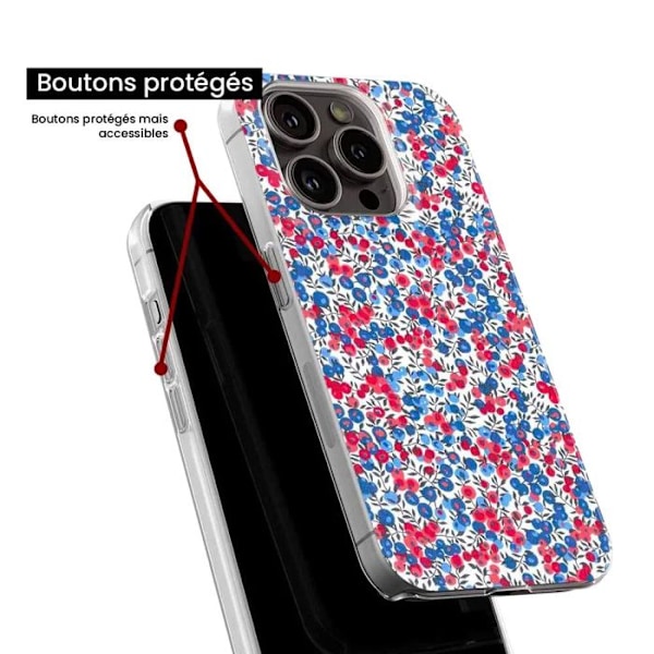 Tryckt silikonfodral kompatibelt Apple iPhone XS Max Liberty Wiltshire Blue Transparent