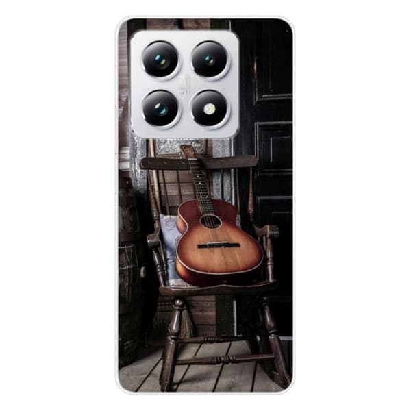 Silicone skydd - Kompatibel med Xiaomi 14T Pro - gitardesign Transparent