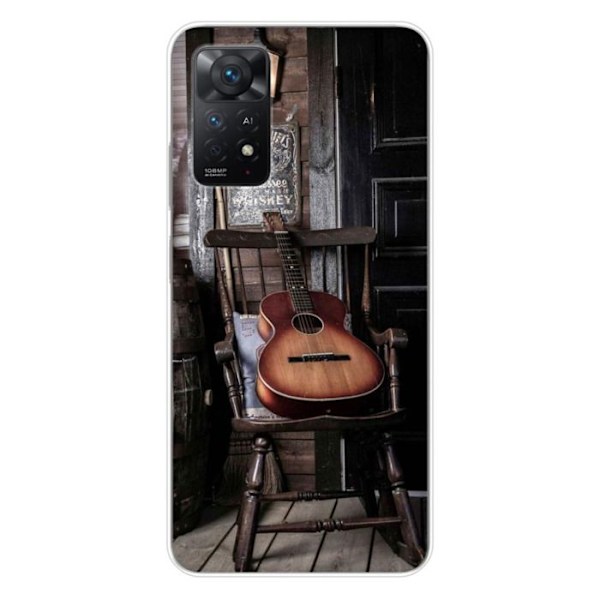 Siliconafodral - Kompatibel med Xiaomi Redmi Note 11 Pro Plus 5G - gitardesign Transparent