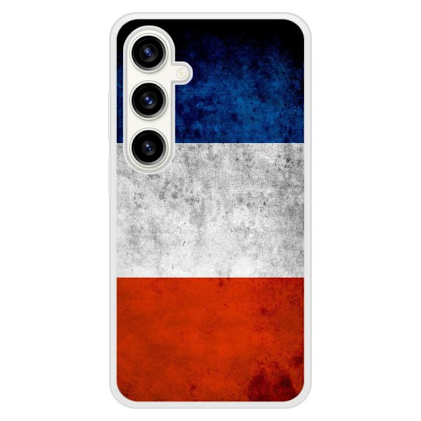 Siliconeförstärkt skyddsomslag med tryck, kompatibelt med Samsung Galaxy S23 FE, Frankrikes flagga Transparent