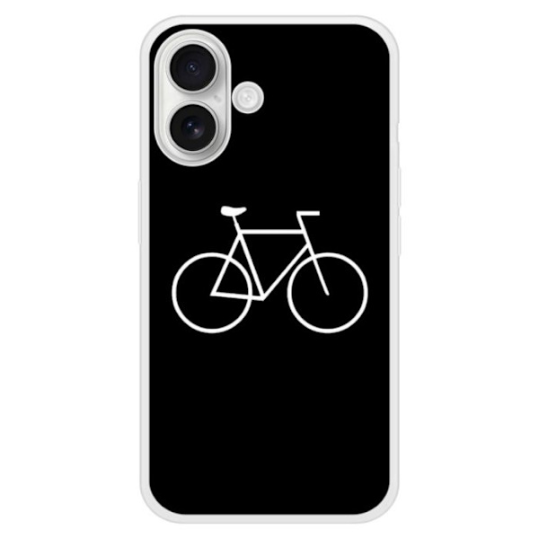 Siliconförstärkt tryckt fodral kompatibelt med Apple iPhone 16 Plus Bike Hipster Transparent