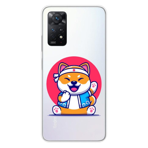 Silicon skal - Kompatibel med Xiaomi Redmi Note 11 Pro Plus 5G - design shiba ninja Transparent